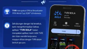 Aplikasi 'TVRI BOLA' Bukan Milik Resmi Perusahaan dan hati-hati
